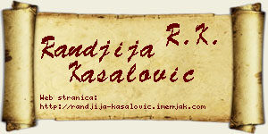 Ranđija Kasalović vizit kartica
